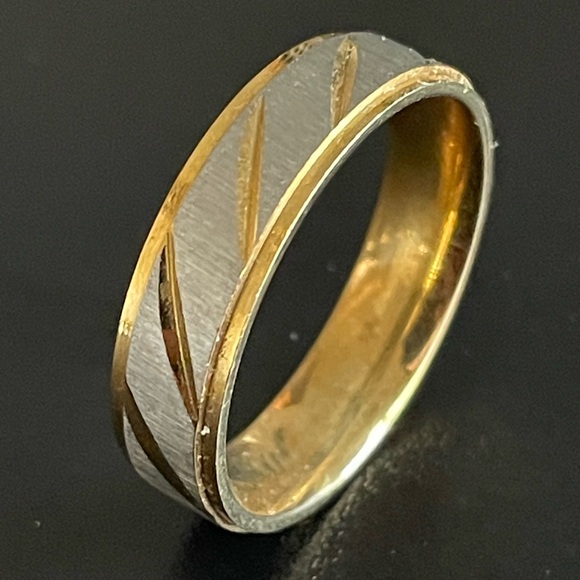 Other - 6mm gold silver stainless steel ring for men
